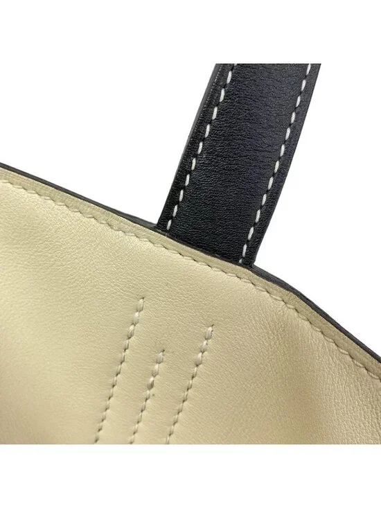 Hermes Tote Double Sens 45 Etoupe Cles Black Reversible Tricolor - Picture 16 of 16